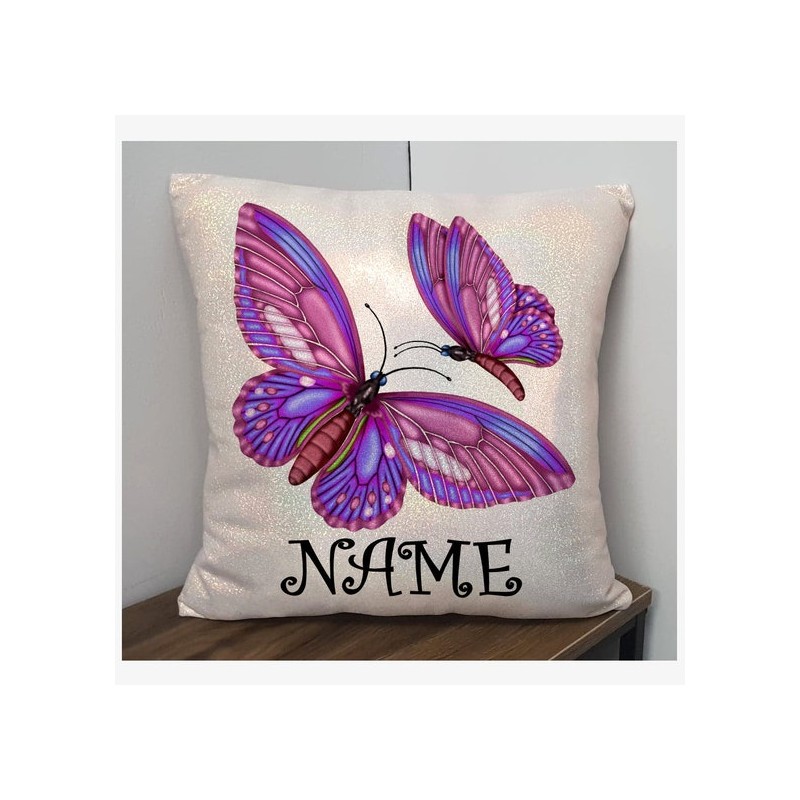 Personalised 2024 glitter pillow